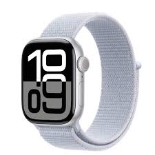 Apple Watch Series 10 - 46mm - GPS - Silver Aluminium Case - Sport Loop | Blue Cloud