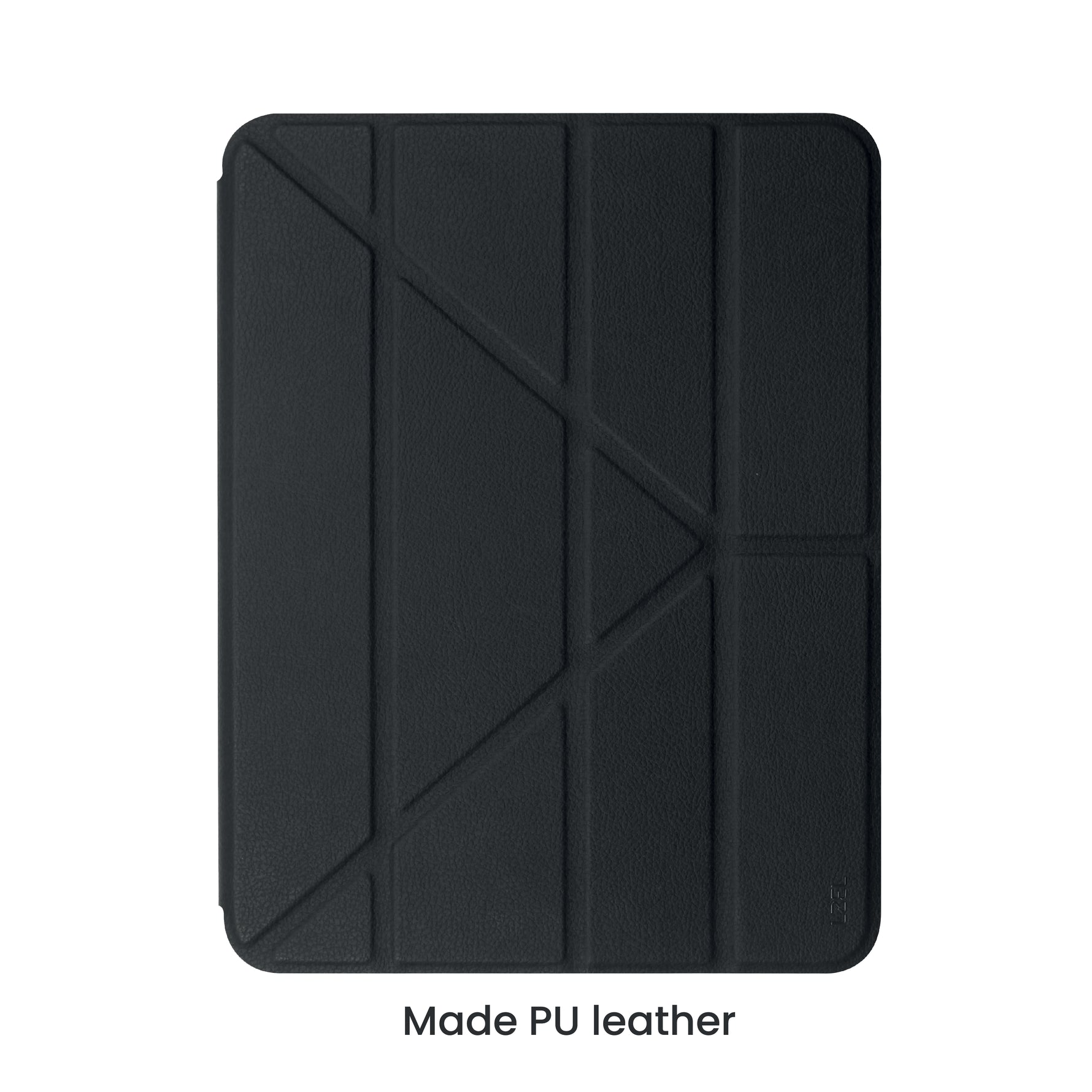 كڤر حماية مصنوع من الجلد لجهاز آيباد 10.9 بوصة مع حامل قابل للطي | أسود