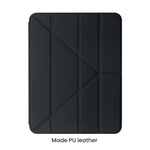 كڤر حماية مصنوع من الجلد لجهاز آيباد برو 11 بوصة مع حامل قابل للطي |أسود