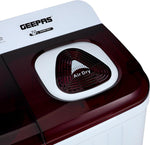 غسالة جيباس نص أوتوماتيك 7 كجم – حوض مزدوج مع تحكم كامل بالمقابض