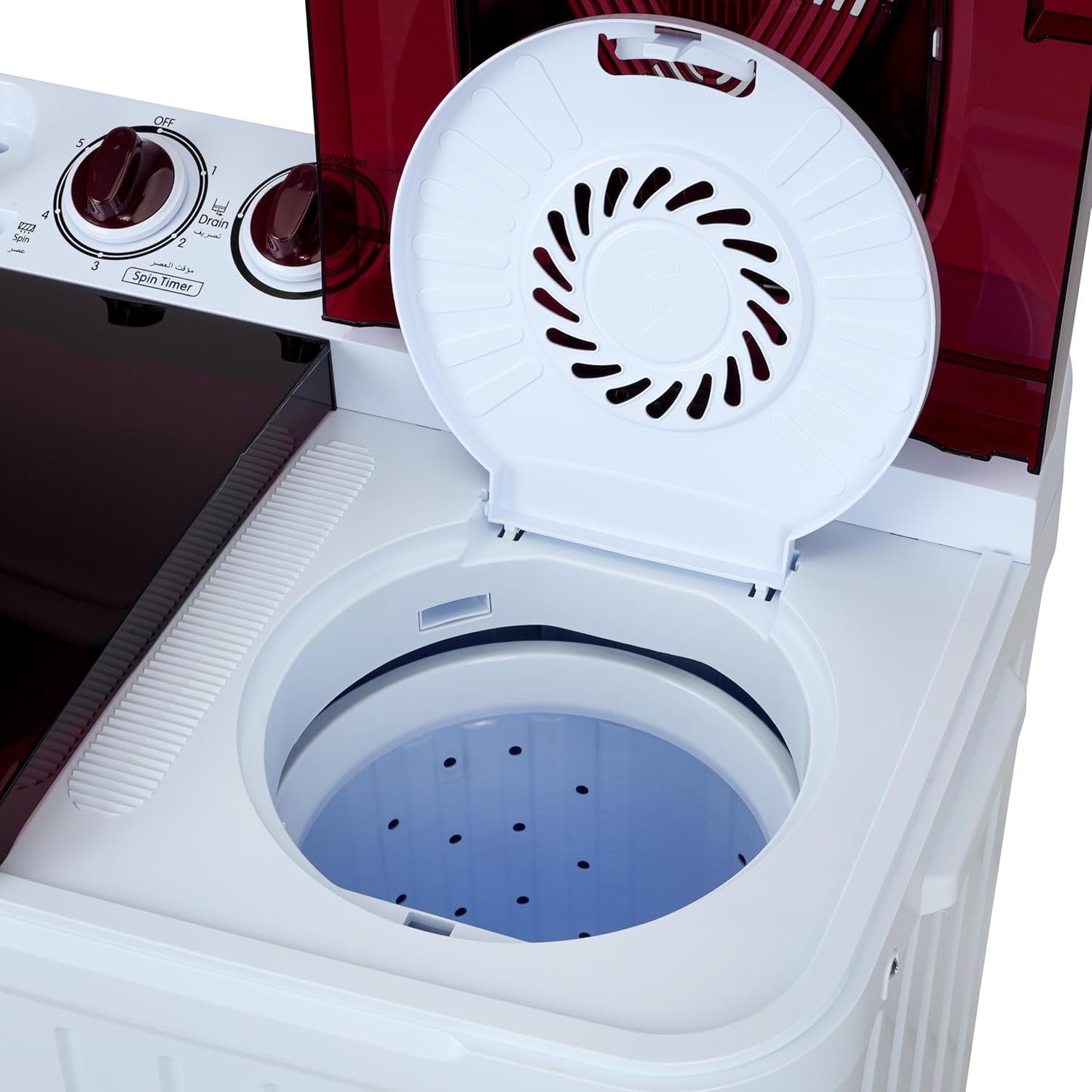 غسالة جيباس نص أوتوماتيك 7 كجم – حوض مزدوج مع تحكم كامل بالمقابض