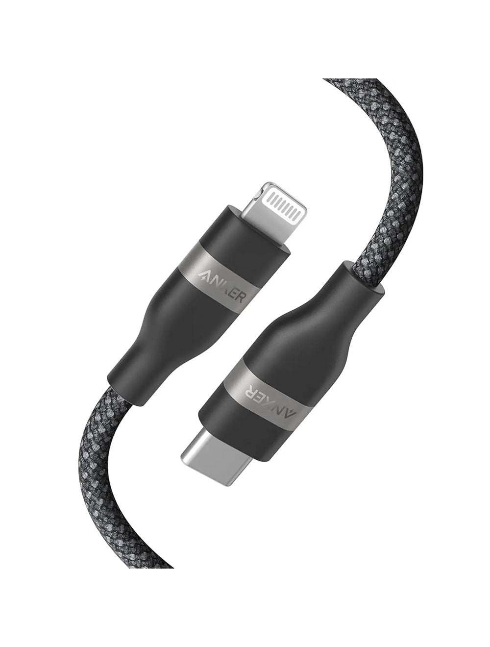 كابل أنكر USB-C إلى Lightning بطول 3 أقدام (0.9 متر) – تصميم مضفر متين | أسود