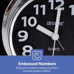 ساعة منبه جيباس بمسمارين – فضي كرومي