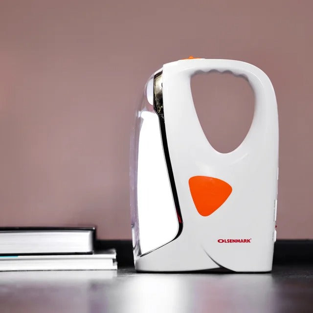 فانوس طوارئ LED قابل للشحن Olsenmark – بطارية رصاصية 4000mAh، 0.1 واط، 46 لمبة