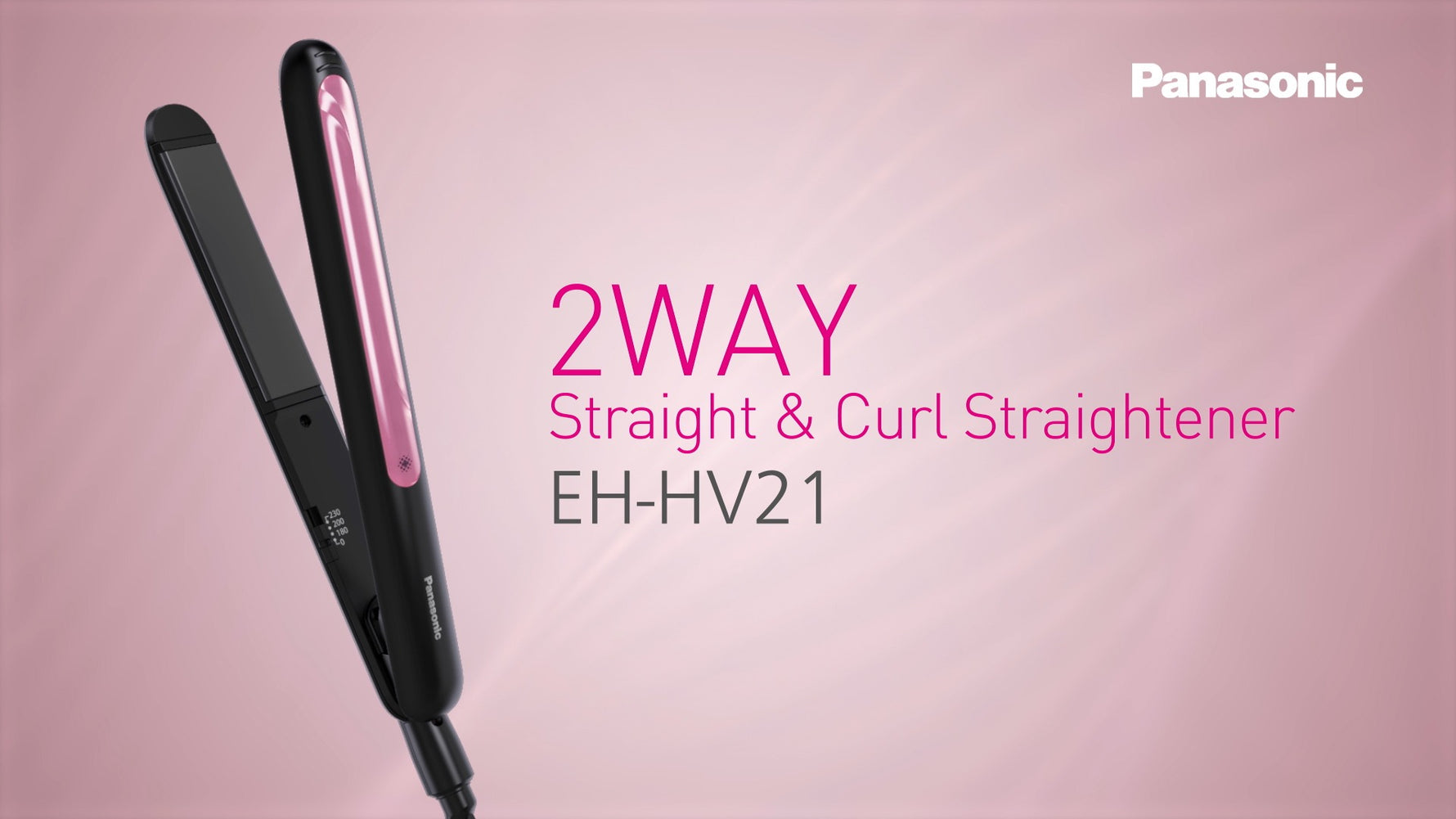 Panasonic 2-Way Hair Straightener & Curler (EH-HV21)