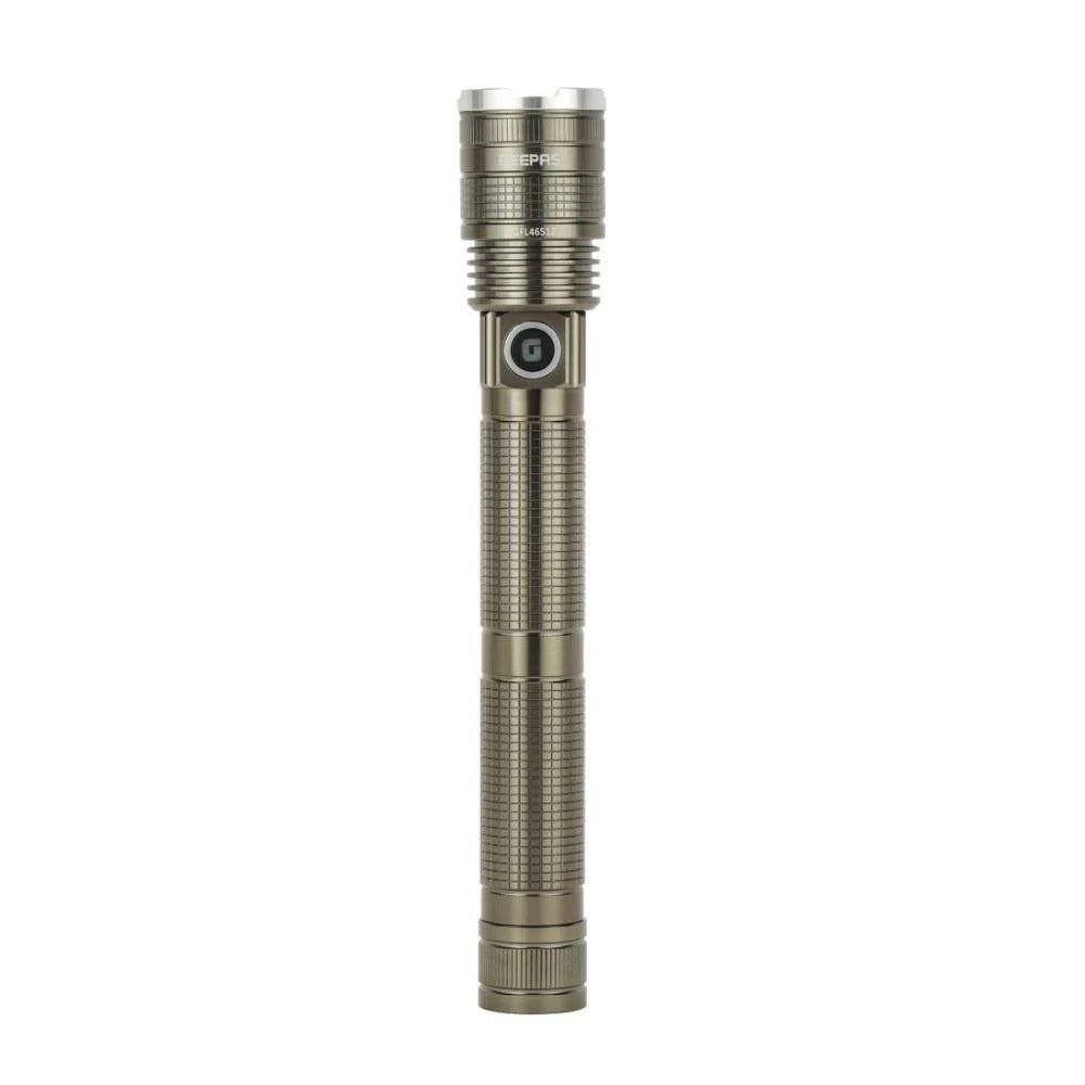 Geepas Zoomable LED Flashlight 10 Hours Runtime 20W Output