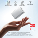 Anker Nano Power Bank 10,000mAh – 45W Fast Charging with Built-in USB-C Cable | White