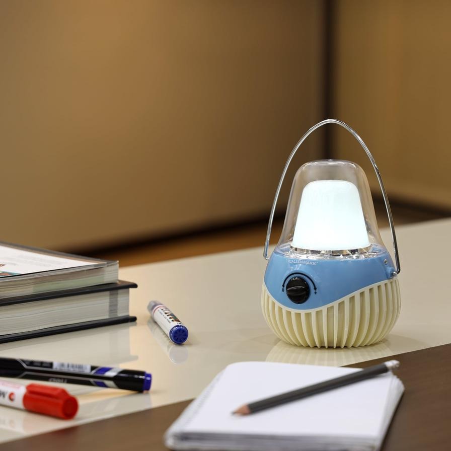 فانوس طوارئ LED قابل للشحن Olsenmark – 8 لمبات LED، بطارية 4V 900mAh محكمة الإغلاق، إضاءة موفرة