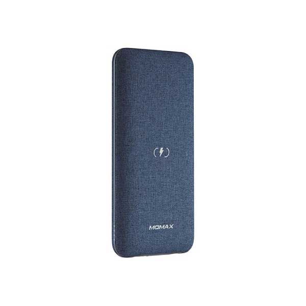 باور بانك موماكس Q.Power MFi Touch Wireless (10000 مللي أمبير) مع كابل Lightning - أزرق