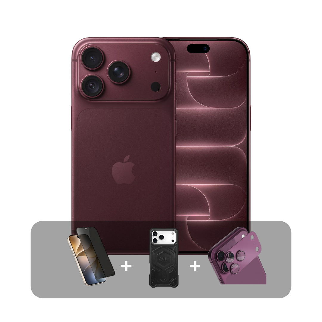 هاتف Apple iPhone 18 Pro Max - سعة 1 تيرابايت- شاشة 6.9 بوصة - شريحتي eSIM (نسخة الشرق الأوسط) + عرض الباندل | عنابي