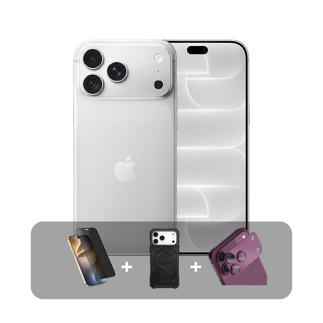 هاتف Apple iPhone 18 Pro Max - سعة 512 جيجابايت - شاشة 6.9 بوصة - شريحتي eSIM (نسخة الشرق الأوسط) + عرض الباندل | فضي