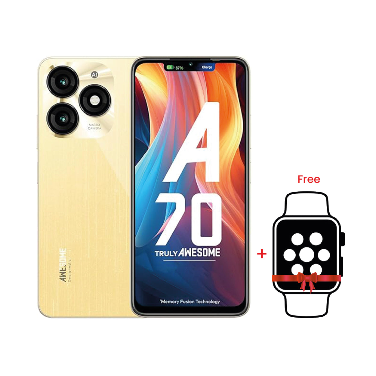 Itel A70 Awesome 256GB 4GB Phone – Brilliant Gold