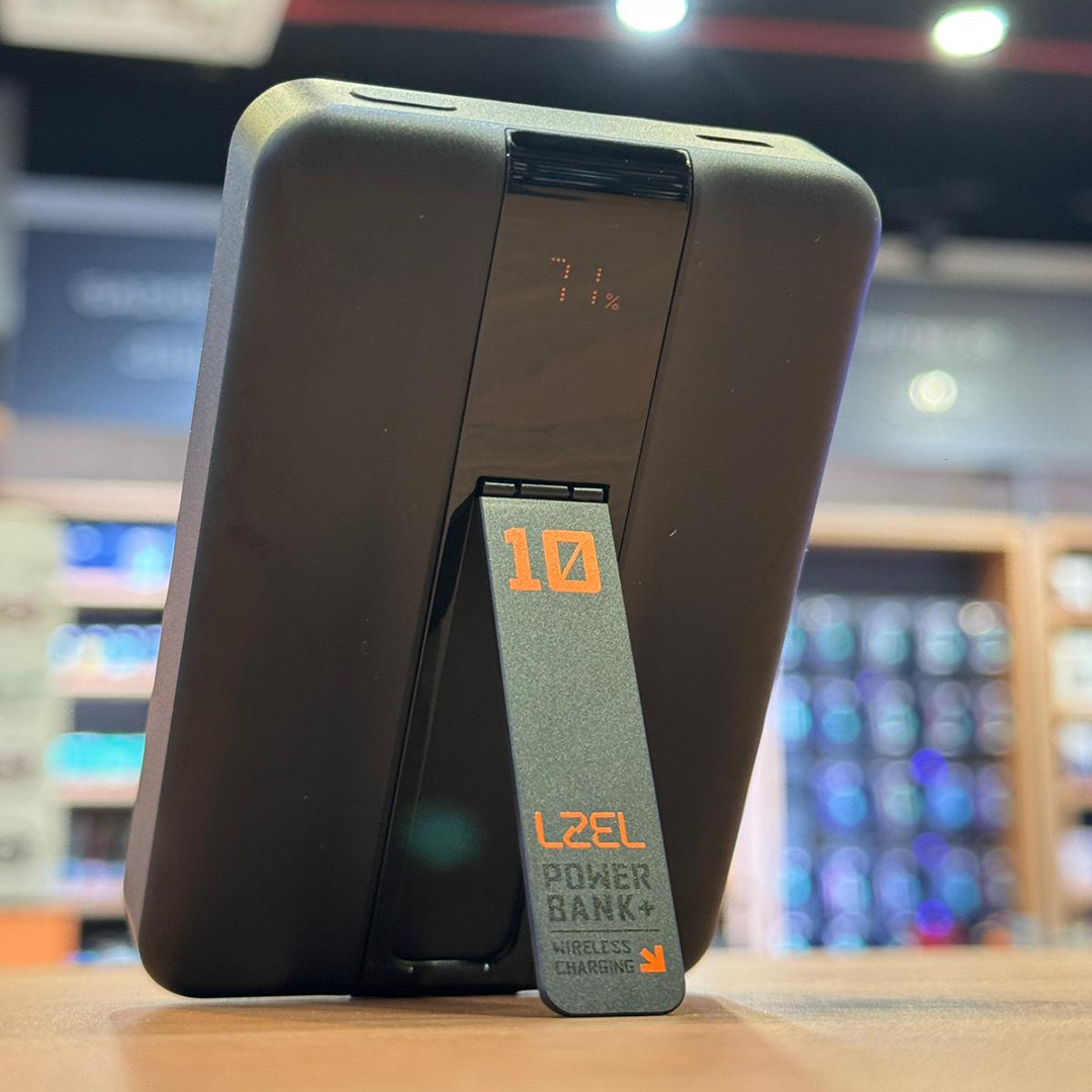 LZEL ZenoFlex MaxCharge 5000mAh Wireless Charging Power Bank | Black