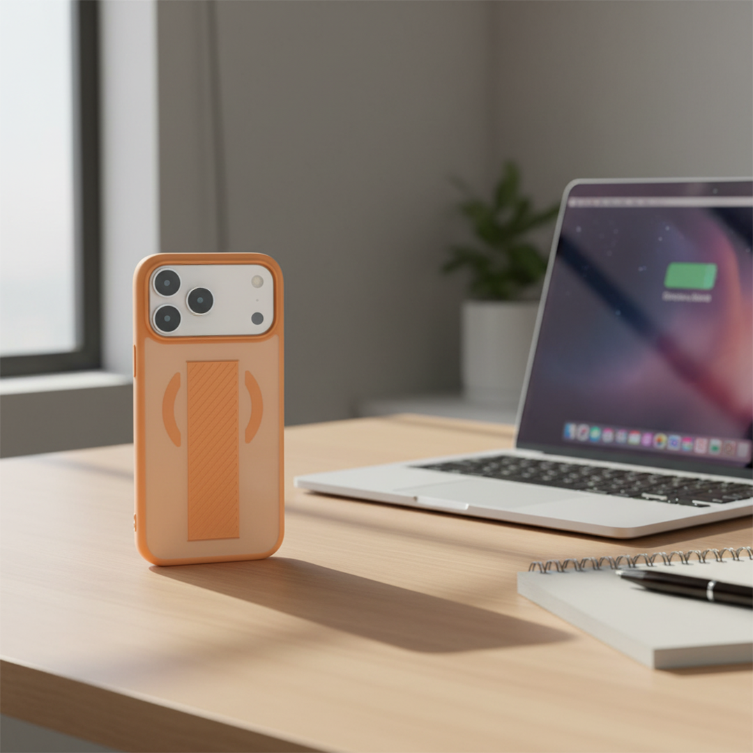 LZEL MagMatte Band Case for iPhone 17 Pro | Papaya Orange