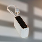 باور بانك LZEL Ampflow10 Mini – سعة 10000 مللي أمبير | شحن سريع 22.5 واط | كابلات مدمجة Type-C و Lightning | شحن لاسلكي