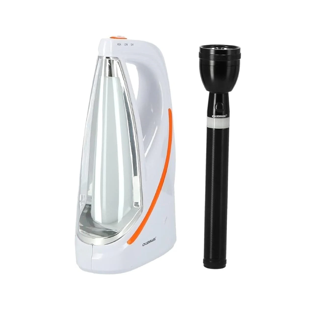 Olsenmark Rechargeable LED Emergency Lantern with Flashlight