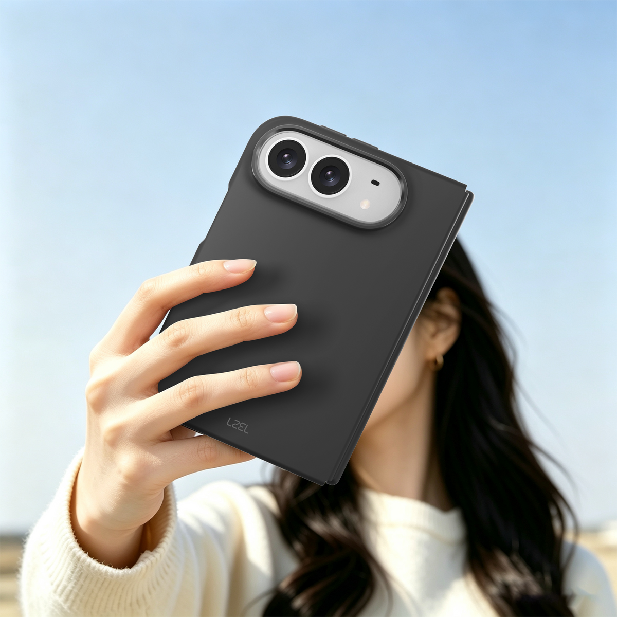 LZEL SILICORE Premium Silicone MagSafe Case with Metal Camera Frame for iPhone Duo