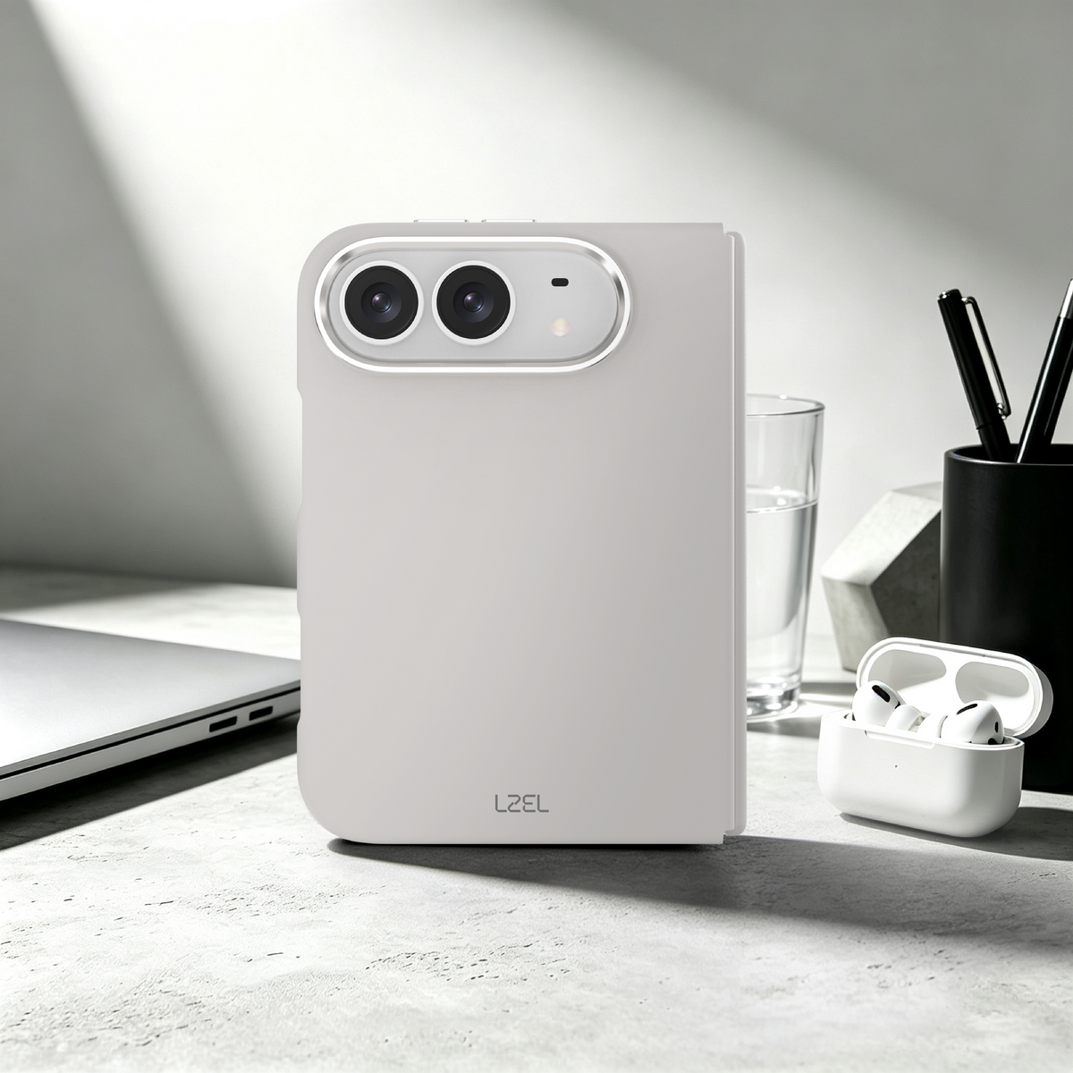 LZEL SILICORE Premium Silicone MagSafe Case with Metal Camera Frame for iPhone Duo