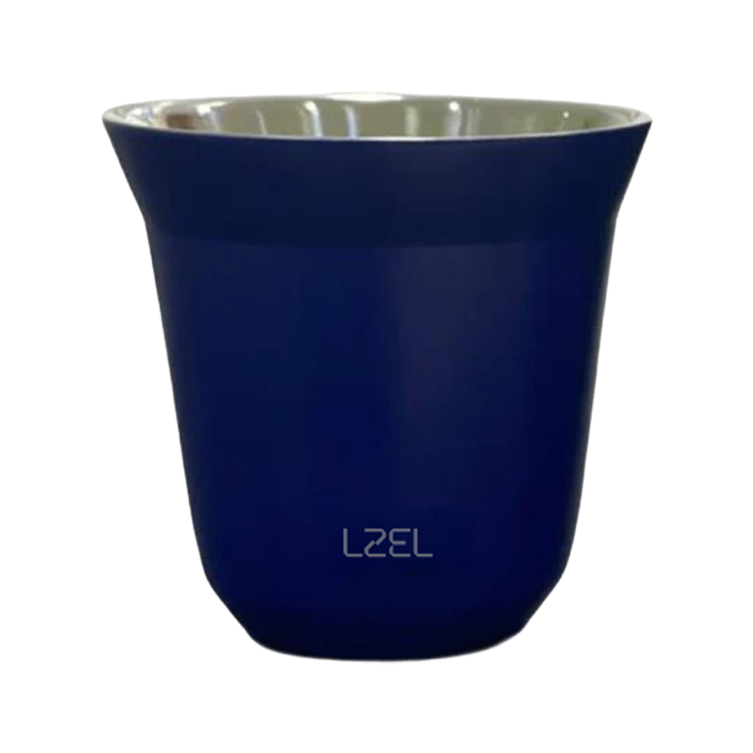 Lzel Large Double Wall Insulated Stainless Steel Espresso Cup 160 ml – Reusable & Dishwasher Safe Mugs| blue