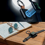 بطارية شحن متنقلة صغيرة لاسلكية للساعة من أسلي جلوبال سعة 1200 مللي أمبير | أسود