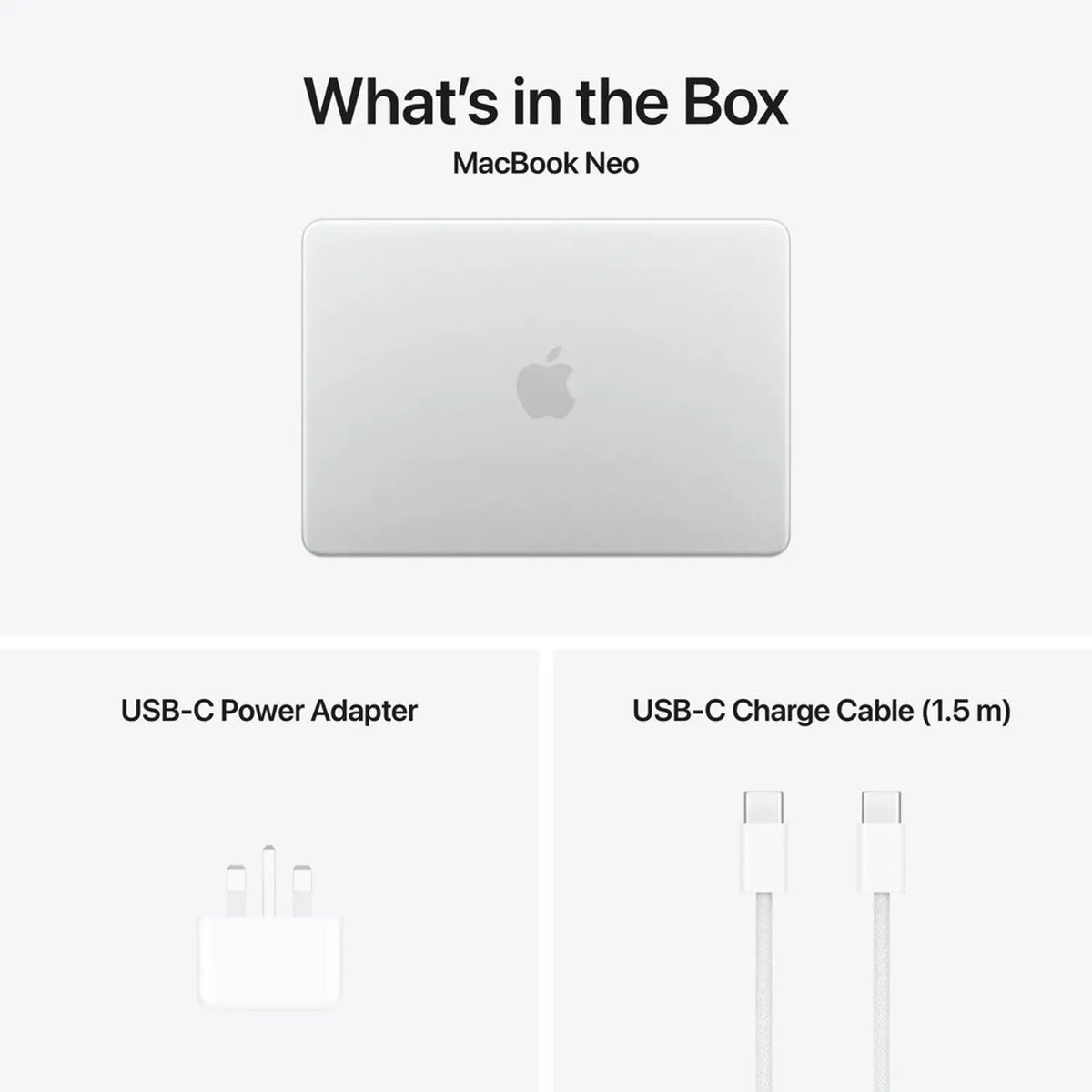 لابتوب Apple MacBook Neo ‏13 بوصة – شريحة A18 Pro، رام 8 جيجابايت، SSD سعة 256 جيجابايت، معالج سداسي النواة | فضي