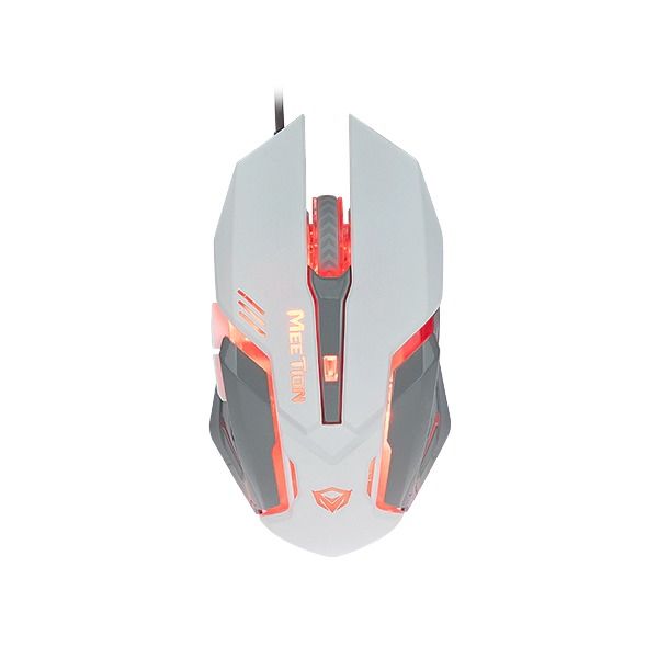 Meetion Gaming Mouse with Breathing LED Backlit | White