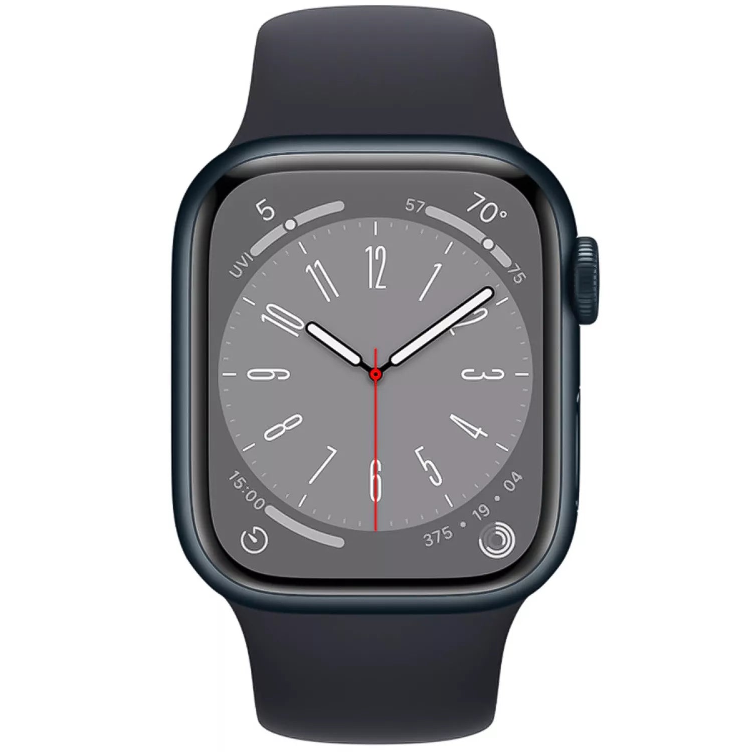 Apple Watch Series 8 GPS 45mm Midnight Aluminium Case with Midnight Sport Band - Regular