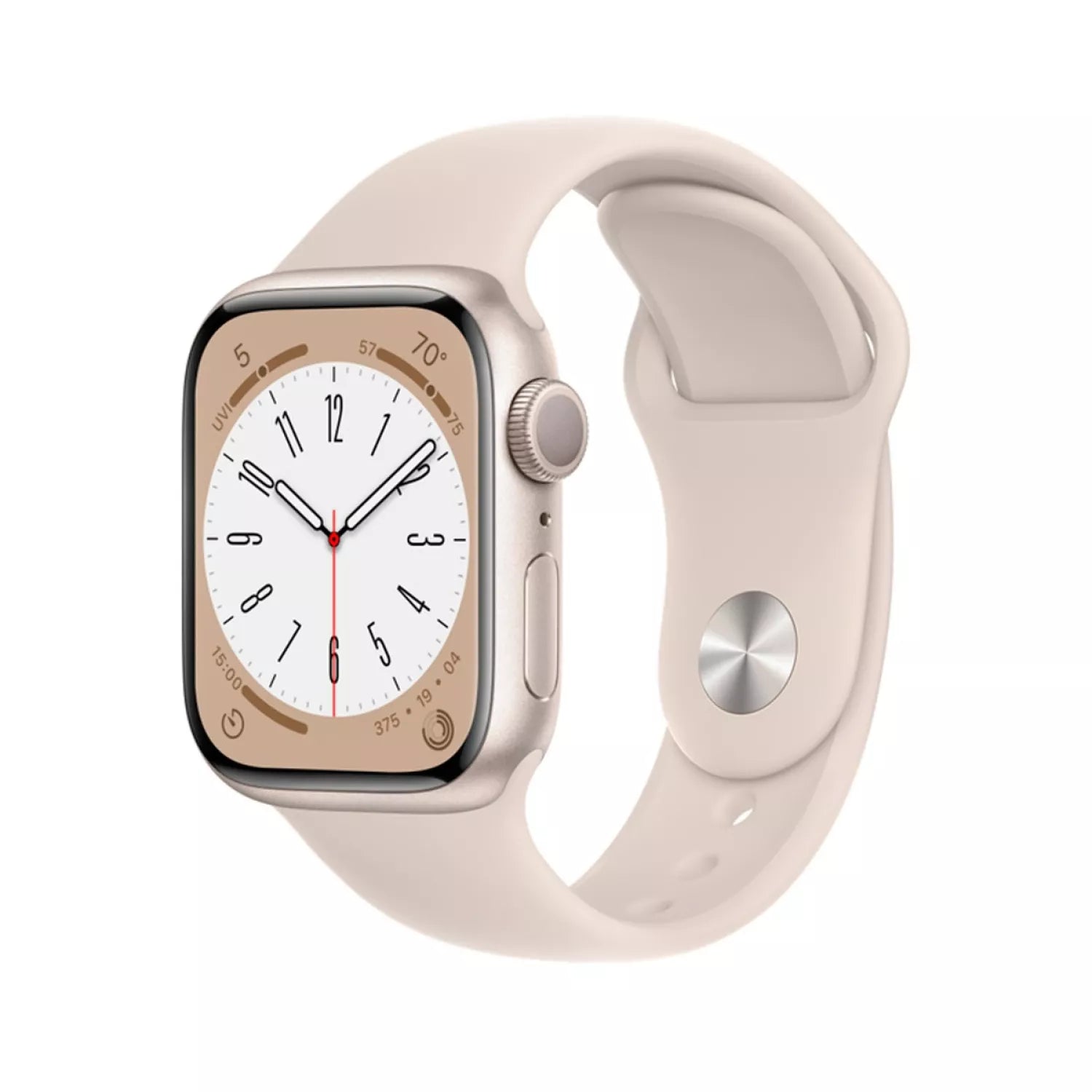 Apple Watch Series 8 GPS 41mm Starlight Aluminium Case with Starlight Sport Band - Regular