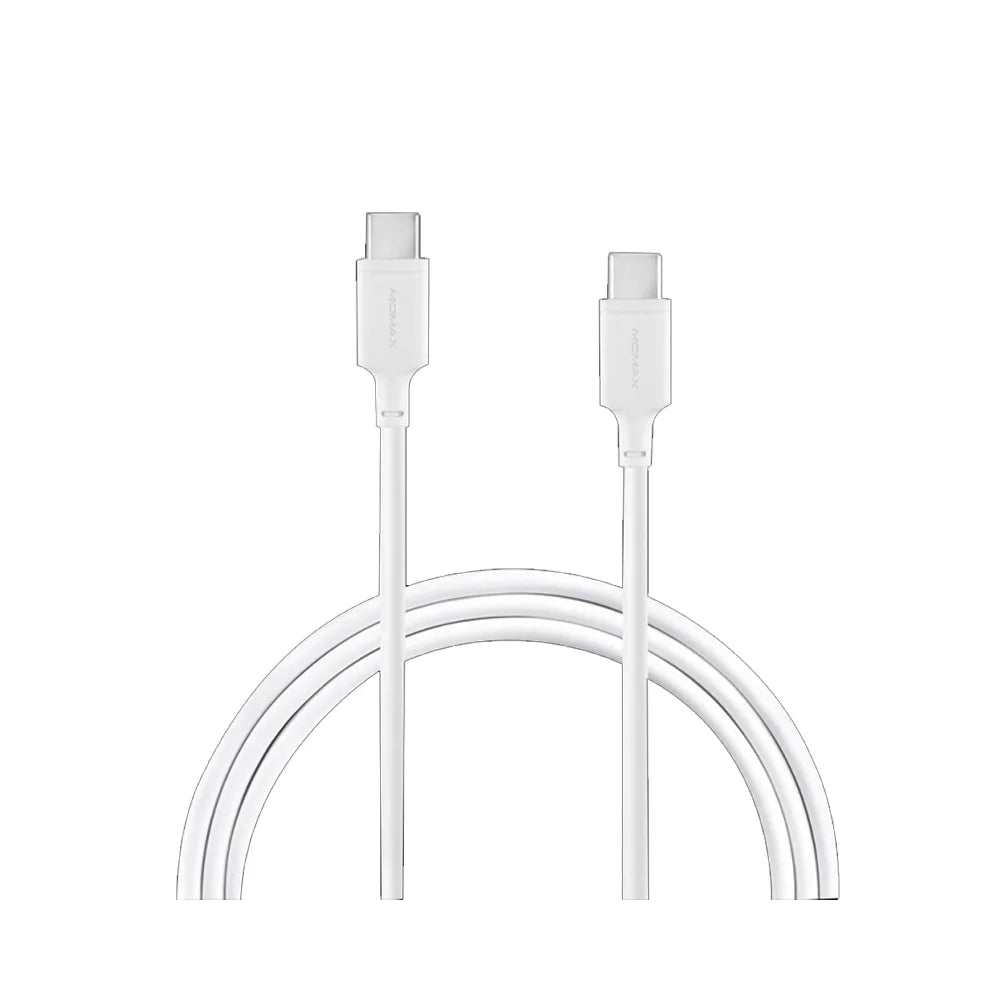 كيبل Momax Zero USB-C إلى USB-C للشحن والمزامنة 3A – طول 1 متر | أبيض
