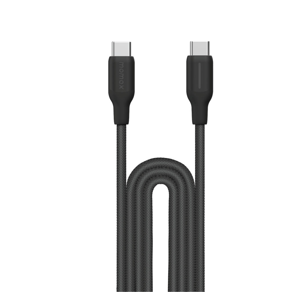 كيبل شحن Momax DC25D 1-Link Flow CC بقوة 100 واط USB-C إلى USB-C بطول 2 متر | أسود