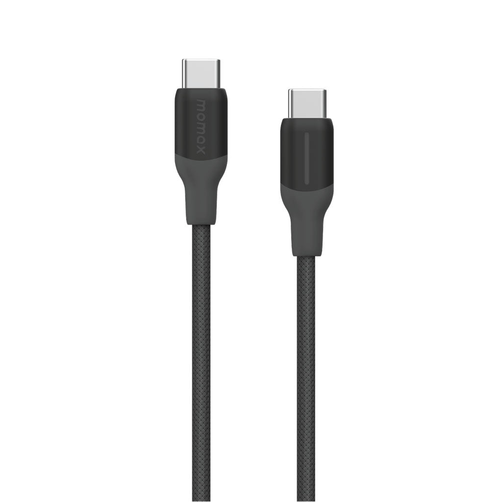 كيبل شحن Momax DC25D 1-Link Flow CC بقوة 100 واط USB-C إلى USB-C بطول 2 متر | أسود