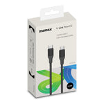 كيبل شحن Momax DC25D 1-Link Flow CC بقوة 100 واط USB-C إلى USB-C بطول 2 متر | أسود