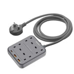 Momax Oneplug 4 Outlet Power Strip With Usb | Black