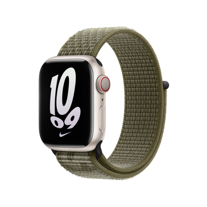 ساعة Apple Watch مقاس 41 مم Sequoia Pure Platinum Nike Sport Loop | MPHX3