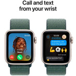 Apple Watch SE GPS 44mm Starlight Aluminium Case with Lake Green Sport Loop