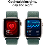 Apple Watch SE GPS 44mm Starlight Aluminium Case with Lake Green Sport Loop