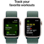 Apple Watch SE GPS 44mm Starlight Aluminium Case with Lake Green Sport Loop