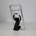 Asli Global MagTrox Gravitas Transparent MagSafe Case with Leather Grip for iPhone Air| Black