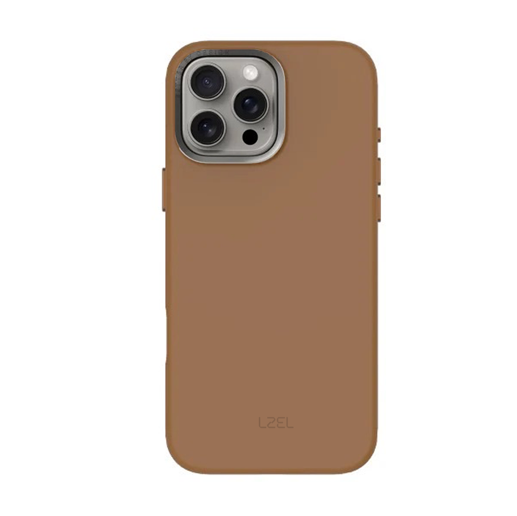 LZEL iPhone 16 Pro Max PrimeShield Silicone Case | Brown