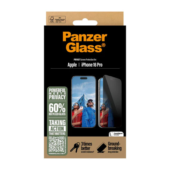 Panzer iPhone 16 Pro Glass Privacy Screen Protection