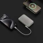 LZEL ZENOFLEX FLOW20 Wireless Charging Power Bank 10000mAh | 20W PD Fast Charging | Dual USB-C | 15W Max Wireless Charging | Gray