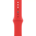 ساعة Apple Watch Series 6 GPS + Cellular مقاس 44 ملم بهيكل من الألومنيوم الأحمر مع سوار رياضي أحمر | مقاس عادي (Regular)