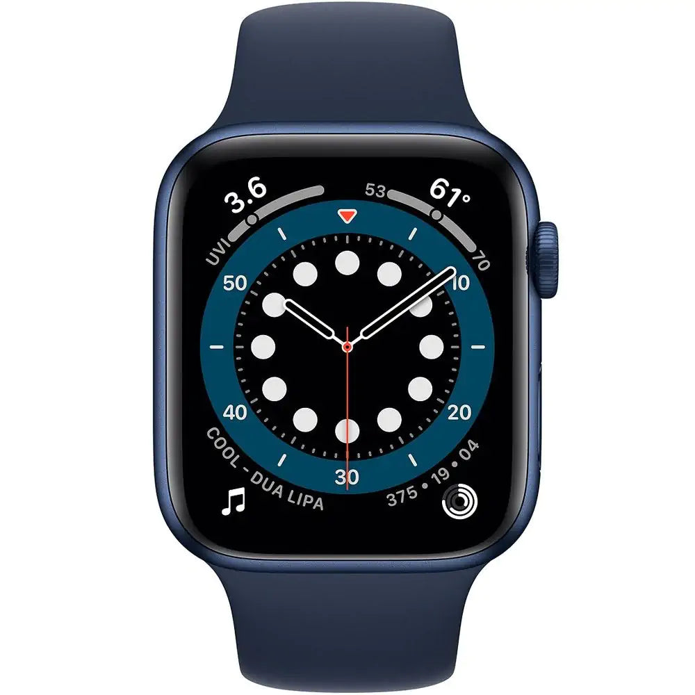 Apple Watch Series 6 GPS + Cellular, 40mm Blue Aluminium Case with Deep Navy Sport Band - Regular