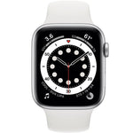 Apple Watch Series 6 GPS + Cellular, 40mm Silver Aluminium Case with White Sport Band - Regular