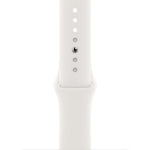 Apple Watch Series 6 GPS + Cellular, 40mm Silver Aluminium Case with White Sport Band - Regular