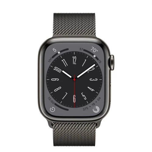 Apple Watch Series 8 GPS + Cellular 41mm Graphite Stainless Steel Case with Graphite Milanese Loop