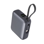 LZEL Neurode Sync - 10,000mAh PD Mini Power Bank 22.5W with Built-in Cable