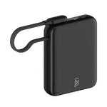LZEL PrimeBrio 5K Mini PD Power Bank – 5000mAh, 20W, Built-in Type-C Cable