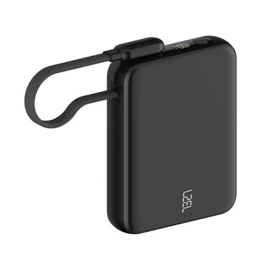 LZEL PrimeBrio 5K Mini PD Power Bank – 5000mAh, 20W, Built-in Type-C Cable