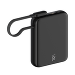 LZEL PrimeBrio 5K Mini PD Power Bank – 5000mAh, 20W, Built-in Type-C Cable